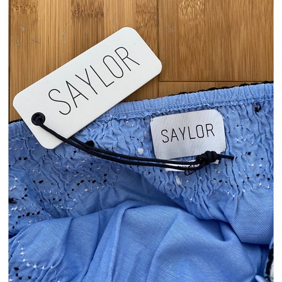 ❗️SOLD❗️SAYLOR BLUE KAT MIDI EMBROIDERED HALTER DRESS - Picture 8 of 9